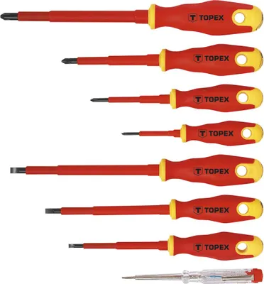 Immagine prodotto di Cacciaviti TOPEX 1000V, set di 8 pezzi.
