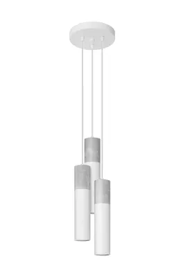 Zdjęcie produktu dla Lampa wisząca okrągła biało-szara potrójna tuby BORGIO 3xGU10 10W SL.1080 Sollux Lighting
