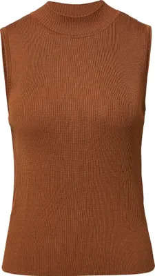 Produktbild von comma Damen Pullunder Slim Fit aus Viskosemix mit Stehkragen und Rippblende
