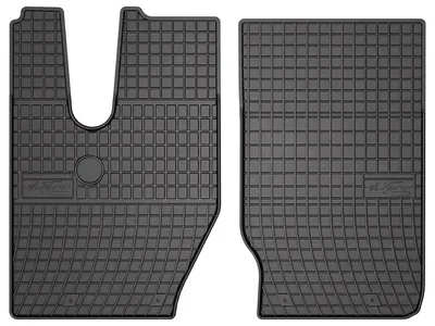 Produktbild von Gummi-Fußmatten Vorne für Iveco X-WAY 2020- – 2-tlg, Schwarz, passgenau – Wielganizator SolidPRO
