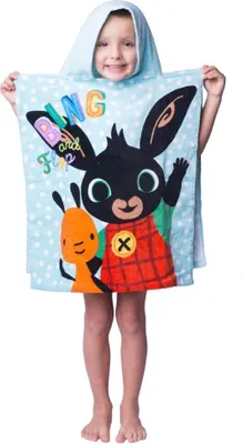 Obrázek produktu pro Jerry Fabrics Dětské pončo 50x115 Bing Bunny 6533 ručník s kapucí modrý baby bunny