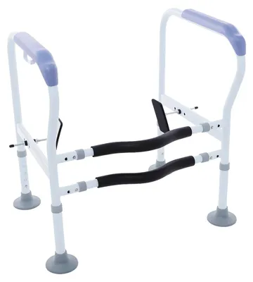Produktbild von Toilettenstütze - Sicherheitsrahmen für WC - Höhenverstellbar 65–78 cm - Tragkraft 150 kg - Rutschfest - Für Senioren, Schwangere, Menschen mit Behinderung