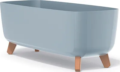 Produktbild von nabbi Kunststoff-Pflanzgefäß auf Beinen DGCL600 58 cm - hellgrau
