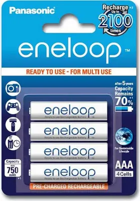 Produktbild von Sanyo BK-4MCCE/4BE, 750 mAh, Universal, Nickel Metall-Hydrid