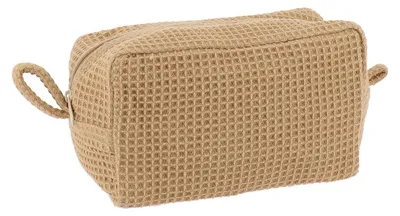 Produktbild von Kosmetiktasche aus baumwolle mit bienenwabenmuster - karamell - Tendance