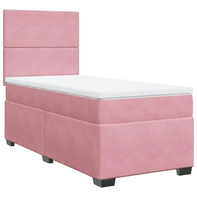 Produktbild von vidaXL Boxspringbett mit Matratze Rosa 100x200 cm Samt
