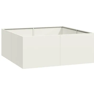 Produktbild von Pflanzgefäß Weiß 100x100x40 cm Stahl