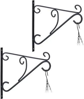 Produktbild von Pflanzenhaken Set für Wandmontage - 28x30x2 cm - Schwarz