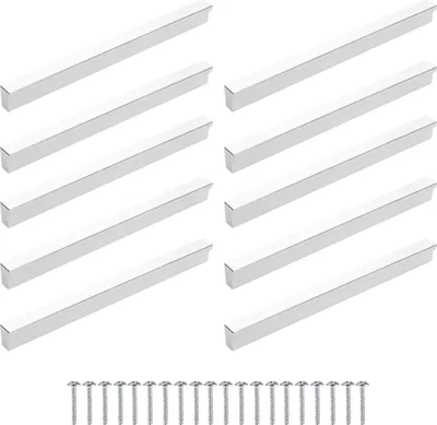 Produktbild von 10 kusov nábytkových úchytiek P160 chróm lesklý vzdialenosť otvorov 160 mm + skrutky