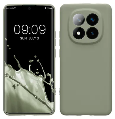 Produktbild von kwmobile Handyhülle für Xiaomi Redmi Note 14 Pro+ 5G / Redmi Note 14 Pro Plus 5G Hülle - weiches Handy Silikon Case - Schutzhülle Cover - Graugrün