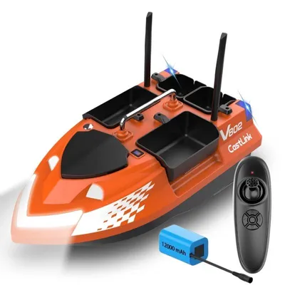 Zdjęcie produktu dla Łódka Zanętowa iUni V802, 12000mAh, 4 Pojemnikami, Pojemność 3kg, 500m, 15km/h, Zdalne sterowanie 2.4GHz