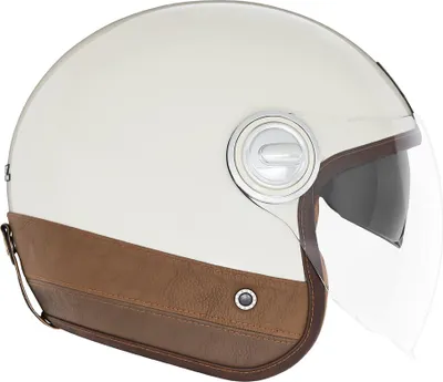 Image de Casque ouvert NOX Heritage Premium XL en cuir brun crème
