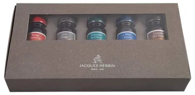 Tintenset 5x10 ml Goldglitter-Tinte 1670, sortierte Farben