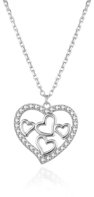 Immagine prodotto di Collana romantica in argento con cuori AGS1568/47