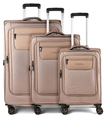 Produktbild von Worldpack Oxford 4 Rollen Kofferset 3-teilig mit Dehnfalte