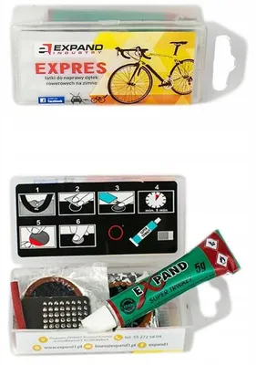 Produktbild von Expand Reparaturset 9 Flicken + Kleber Fahrrad Roller