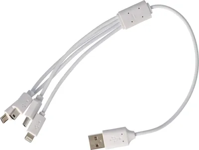 Produktbild von USB-Ladekabel 4 in 1 passend für USB-C, Mini-USB, Micro-USB und 8 Pin Stecker