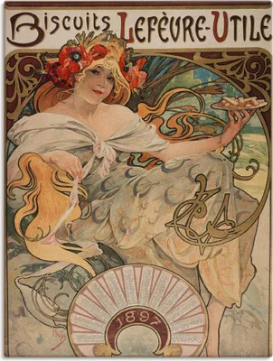 Produktbild von ARTland Leinwandbild Kalenderillustration für Lefèvre-Utile Größe: 45x60 cm