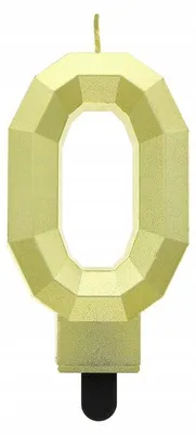 Image de GoDan Bougie d'Anniversaire Chiffre 0 Doré