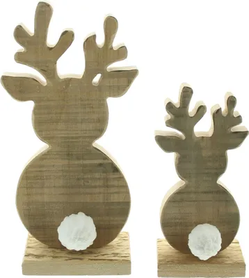 Produktbild von Figur Rentier 2er Set Tischdeko Deko Wohndekoration Figur Skulptur