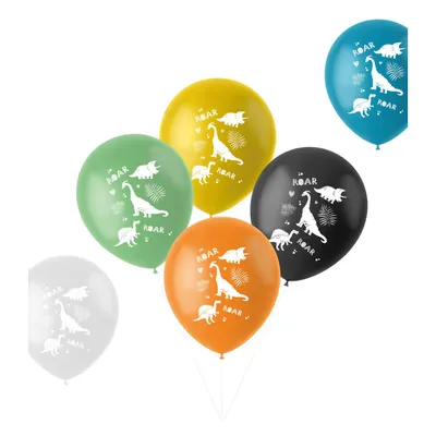 Produktbild von 6 Little Dino Latexballons 33cm
