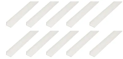 Zdjęcie produktu dla Alberts 10 x profil kątowy, PVC, biały, 25 x 20 x 1 mm, długość 2 m