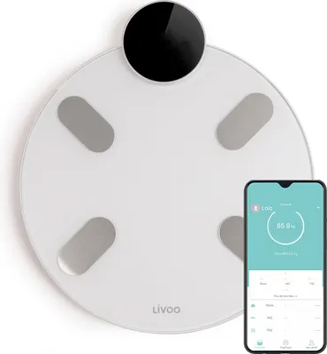 Produktbild von Livoo Intelligente Digitalwaage mit Bluetooth Weiß