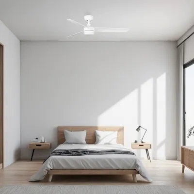 Produktbild von BAIRES Deckenventilator Weiß mit Licht Ø120 cm