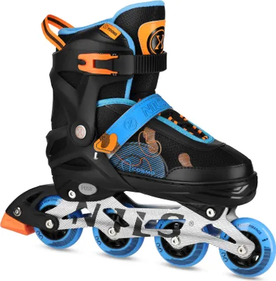A single inline skate is shown against a white background.