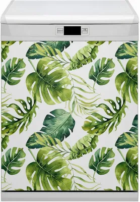 Produktbild von Küche Dekorative Magnete  Magnet Folie für Geschirrspüler 60x80 cm   - Exotische Blätter
