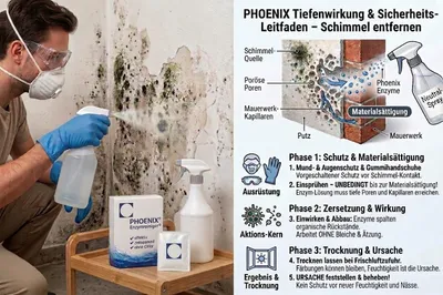 Produktbild von Schimmelgeruch Entferner 1000g (50L) Enzymreiniger + Drucksprüher 1L Set Granulat-Konzentrat gegen Modergeruch | PHOENIX