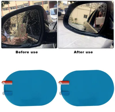 Image de 100x150mm Car Rearview Mirror Rainproof Sticker Anti Fog Protective Film Rain Shield