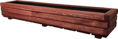 Obrázok produktu pre HolzGarden Drevený Kvetináč 118x20x25 cm Impregnovaný Farbe: Červený 32 l S Výplňou Zo Záhradnej Textílie