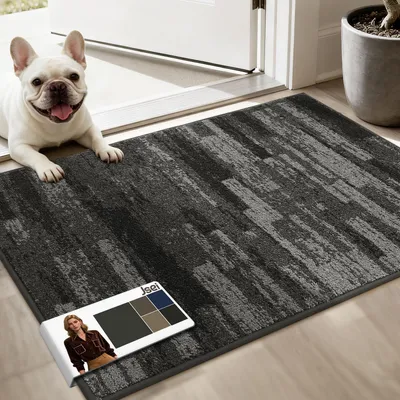 Immagine prodotto di Tappetino per interni, grigio, 60x90 cm, antiscivolo, lavabile, ideale per raccogliere lo sporco