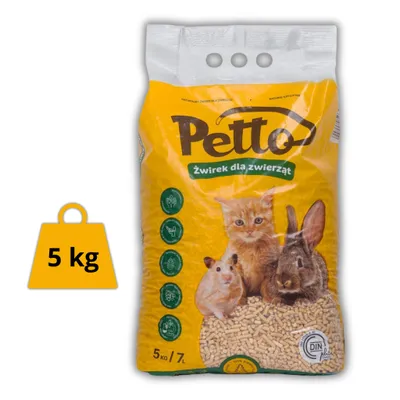 Produktbild von Holz Katzenstreu – Öko Pelletiertes Streugut 5kg / 7L - Staubfreies, Natürlich, Allergiefreundlich & Saugstark – Perfekt für Katzen & kleine Haustiere