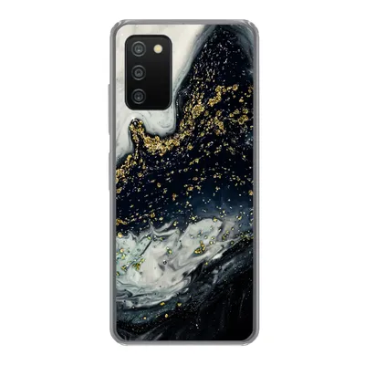 Produktbild von MuchoWow® Handyhülle Schutzhülle Hülle für Samsung Galaxy A03s Marmor - Naturstein - Gold Silikon Softcase Handy Hülle - Schutz
