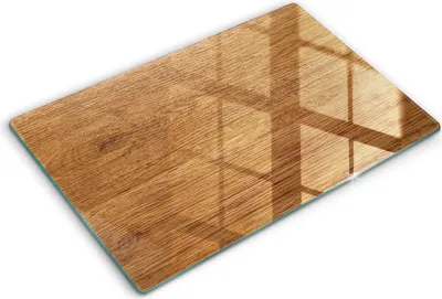 Produktbild von Glasschneideplatte - Herdabdeckplatte - 80x52 cm -Schneidebrett - Spritzschutz -Holzstrukturplatte