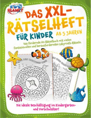 Produktbild von Das XXL-Rätselheft für Kinder ab 5 Jahren: Das fördernde A4-Rätselbuch mit fantasievollen und herausfordernden Labyrinth-Rätseln. Die ideale Beschäftigung im Kindergarten- und Vorschulalter!