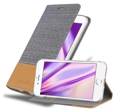 Produktbild von Cadorabo Hülle für Apple iPhone 7 / 7S / 8 / SE 2020 Schutzhülle in Grau Handy Hülle Etui Book Case Cover