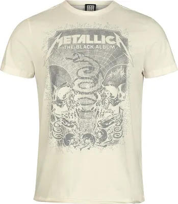 Produktbild von Metallica T-Shirt Herren Amplified Collection - Inverted Black Album altweiß L