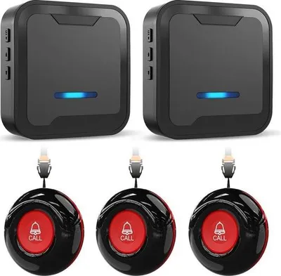 Image de Alarme de sécurité/pager pour le personnel soignant, bouton d'appel d'urgence sans fil/système d'appel d'urgence/systèmes d'alarme pour les patients âgés