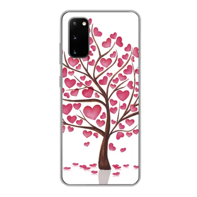 Produktbild von MuchoWow® Handyhülle Schutzhülle Hülle für Samsung Galaxy S20 Eine Illustration eines Baumes mit Herzen Silikon Softcase Handy Hülle - Bild