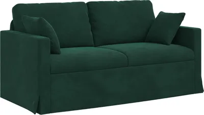 Zdjęcie produktu dla vidaXL Sofa ciemnozielona 158 x 78 x 80 cm aksamit