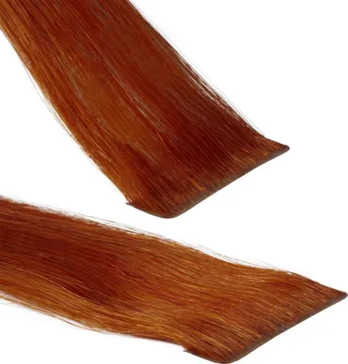 Produktbild von hair2heart Neviditeľné pásky na predlžovanie ľudských vlasov Premium - 10 pások 50cm 8/43 svetlá blond červená zlatá