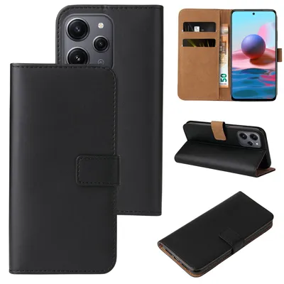 Produktbild von Handyhülle für Xiaomi Redmi 12 Klapphülle Bookcase Flip Cover Hülle Handy Tasche Etui Farbe: Schwarz