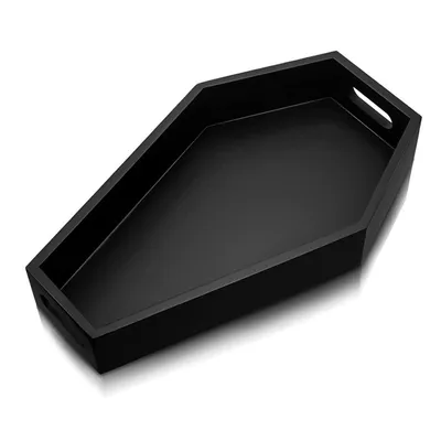 Produktbild von Gothic Sarg Tablett schwarz Aufbewahrung Box Holz Griffe Dekoration Deko