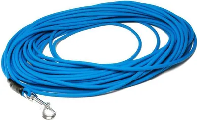 Produktbild von Mystique® Biothane Schleppleine rund 6mm Standard Karabiner hellblau 5m
