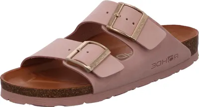 Produktbild von Rohde Damen Pantolette Leder Schnalle Kork Fußbett Alba 5650, Größe:41 EU, Farbe:Rosa