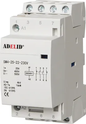Produktbild von Schaltrelais Leitungsschutzschalter Installationsschütz 25A 2x NO 2x NC Schließer Öffner Spule 230V AC