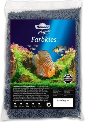 Produktbild von Dehner Aqua Aquarienkies, Körnung 2 - 3 mm, 5 kg, schiefergrau